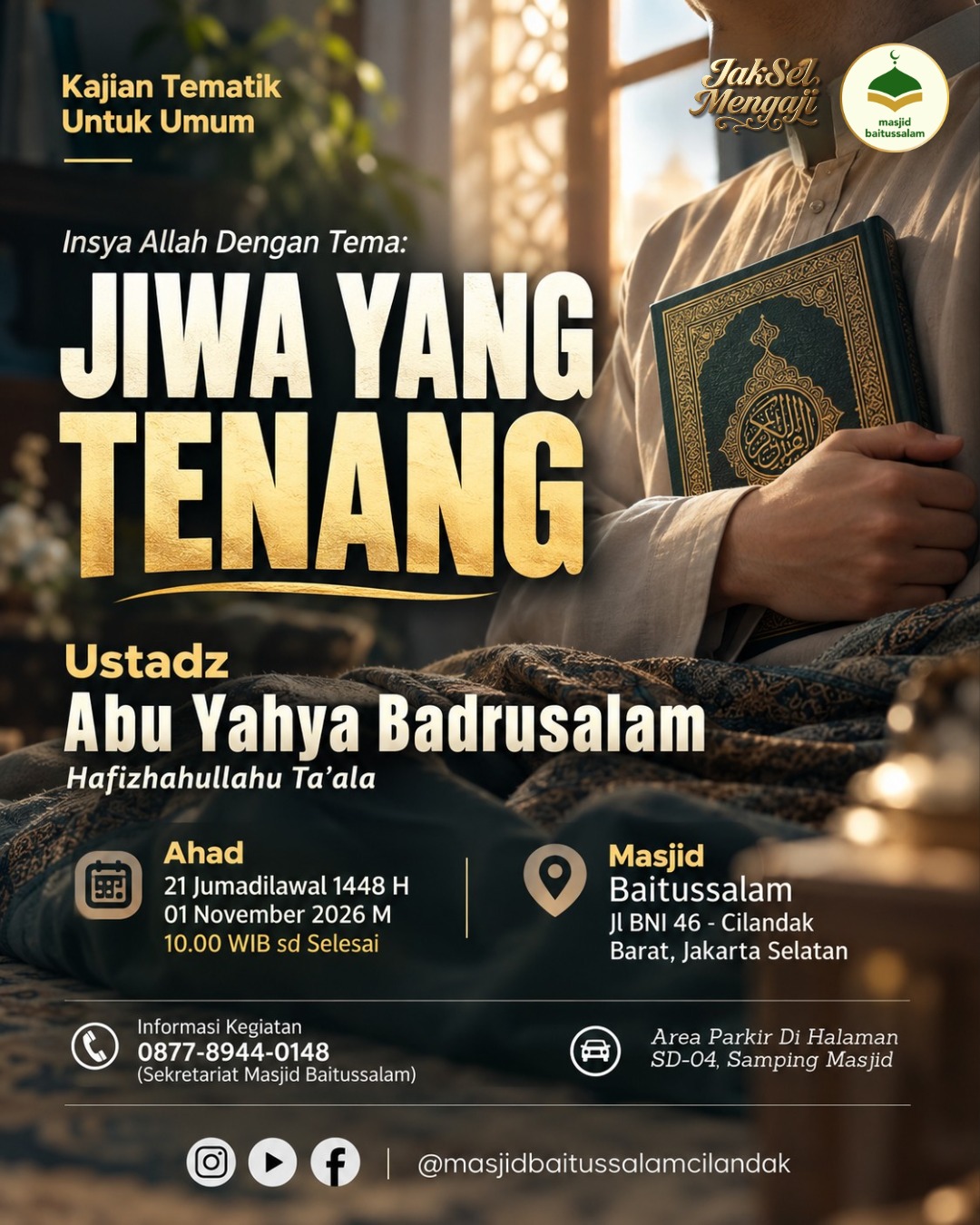 Poster asli dari @masjidbaitussalamcilandak