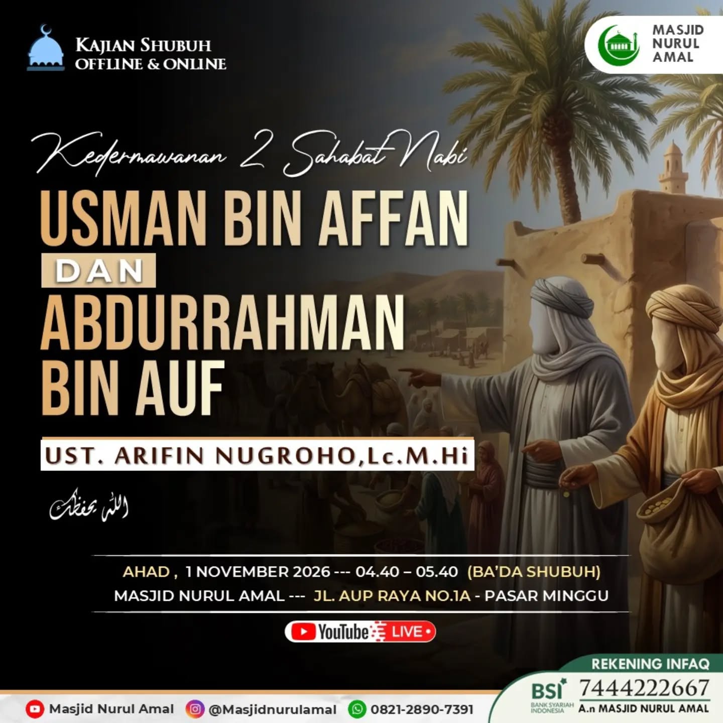Poster asli dari @masjidnurulamal