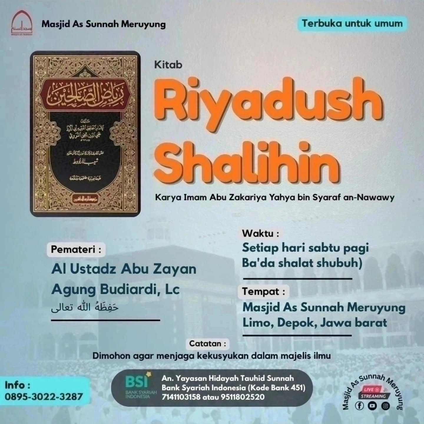 Poster asli dari @masjidassunnah_meruyung