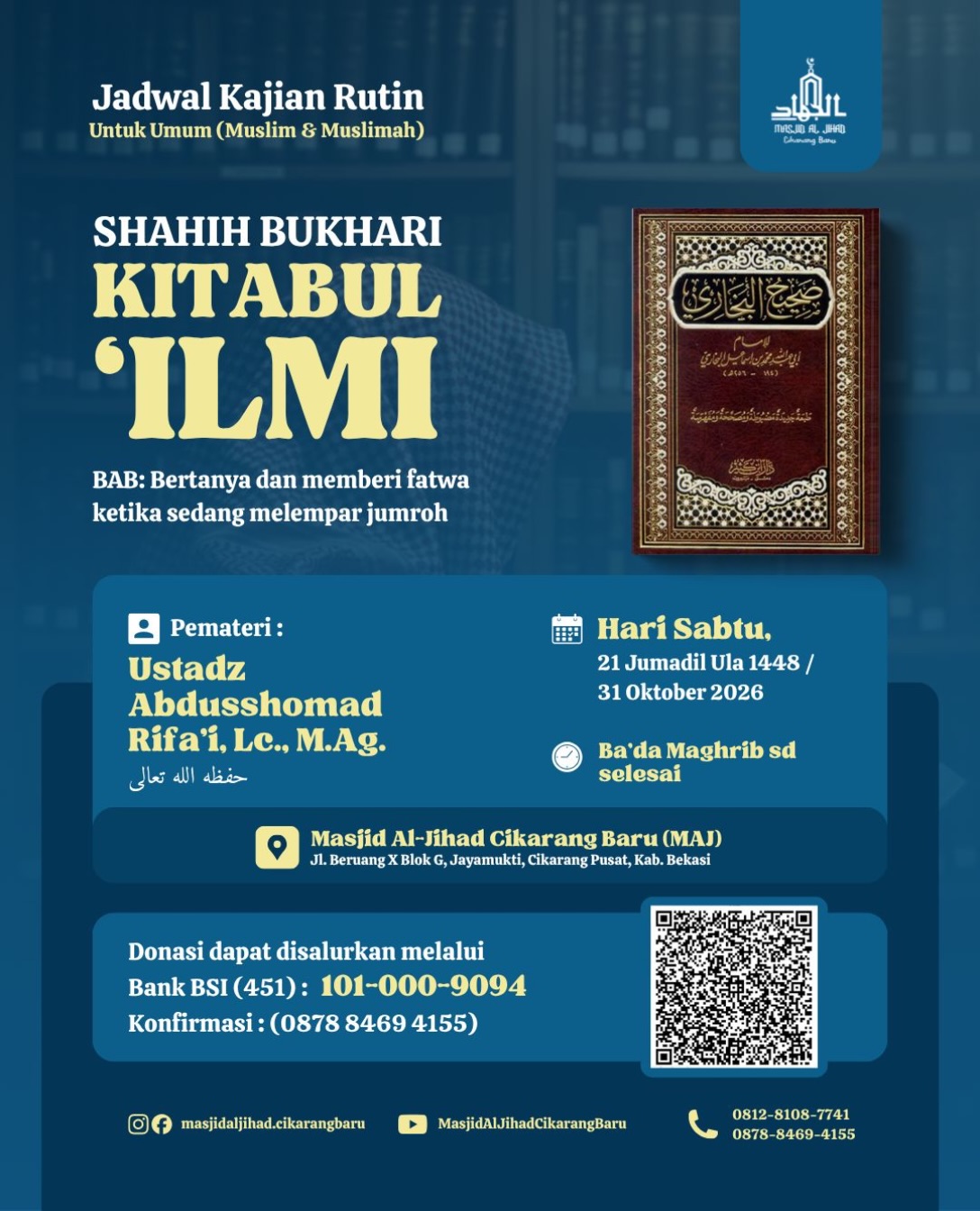 Poster asli dari @masjidaljihad.cikarangbaru