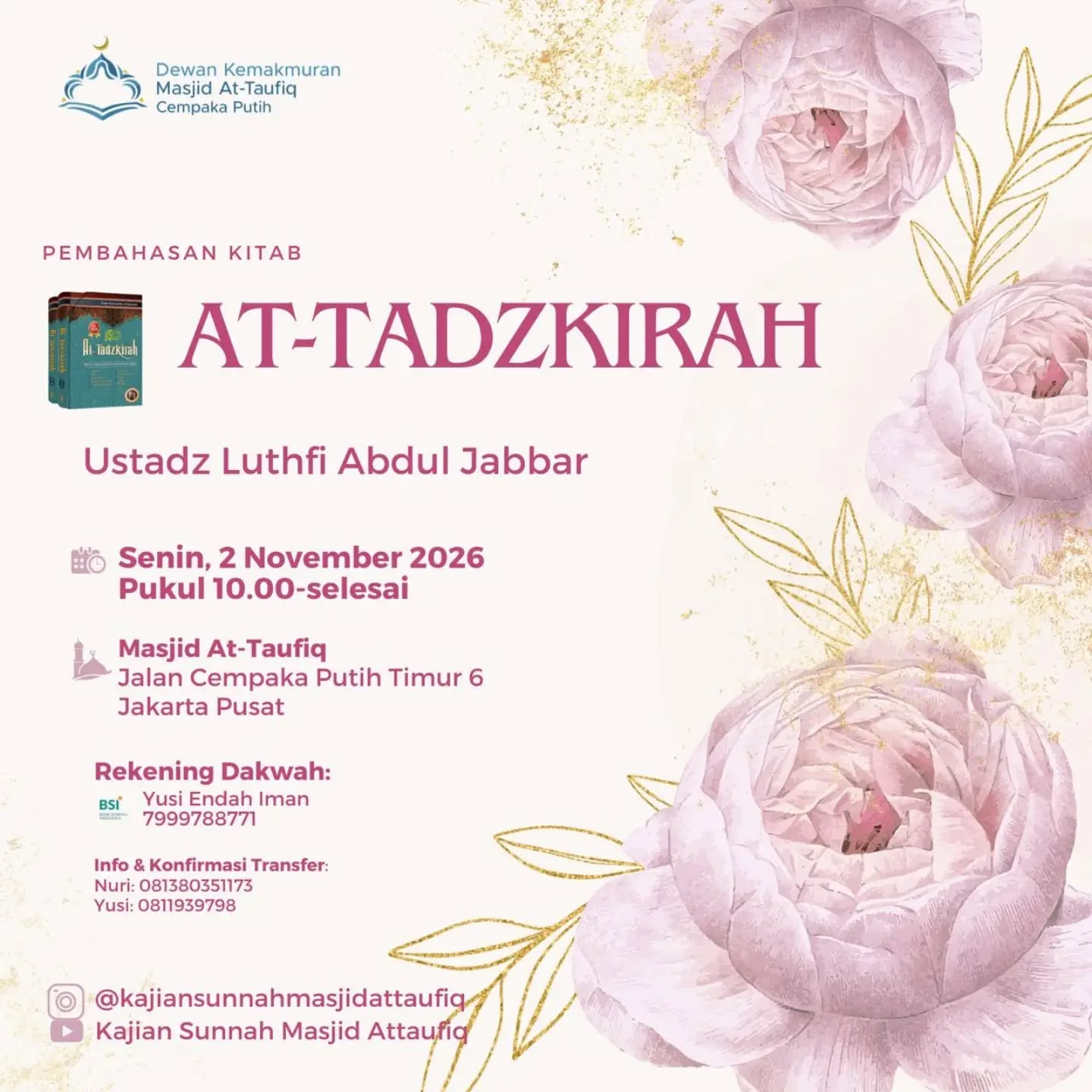 Poster asli dari @kajiansunnah.masjidattaufiq
