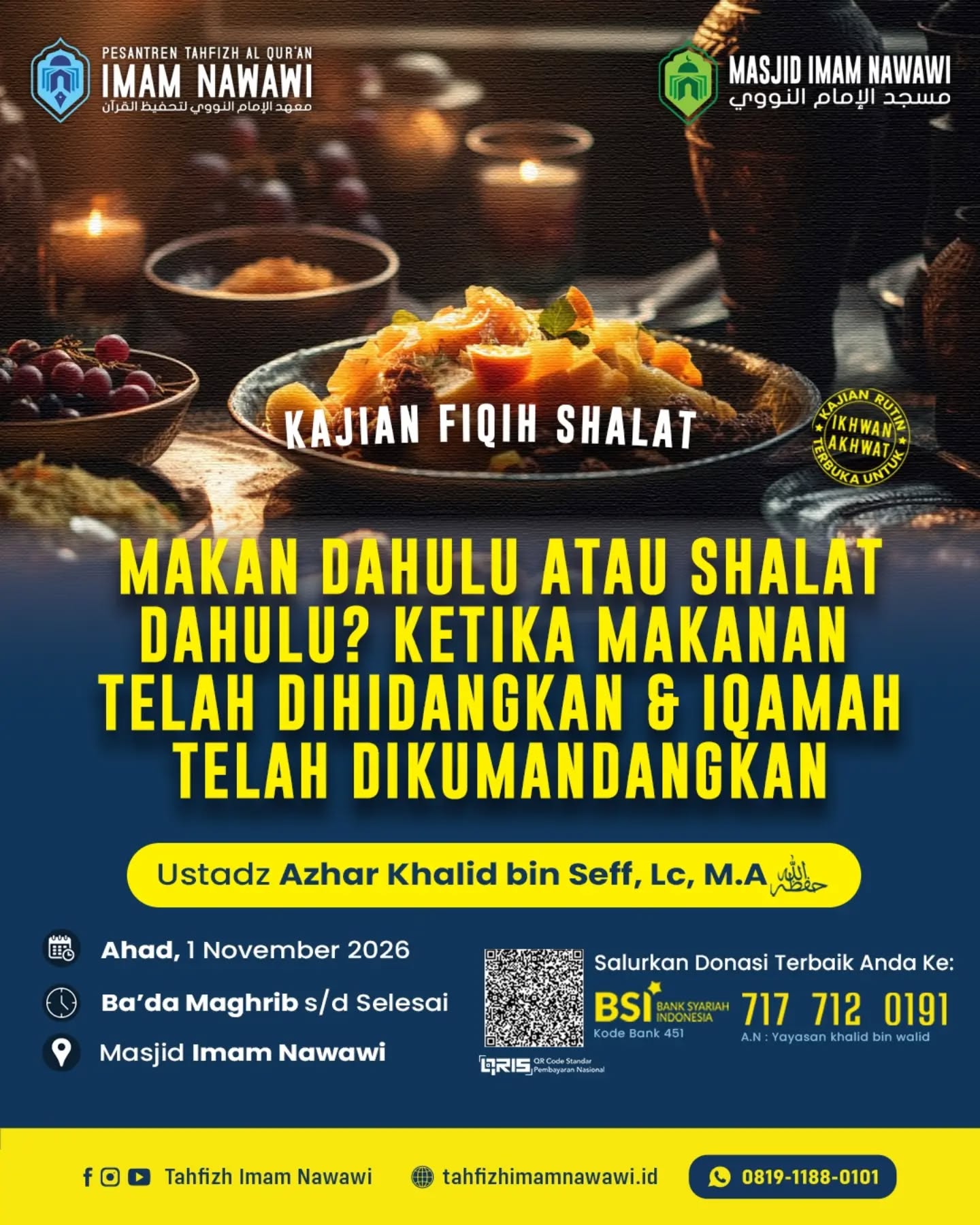 Poster asli dari @tahfizhimamnawawi