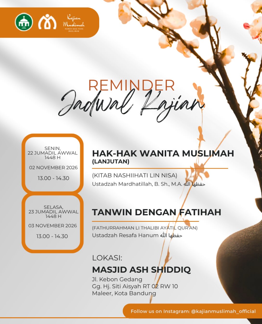 Poster asli dari @kajianmuslimah__official